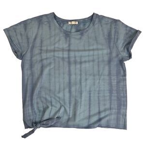 Beachlunchlounge Blue Tie Dye Short Sleeve Sweater Shirt Women’s Size Large
